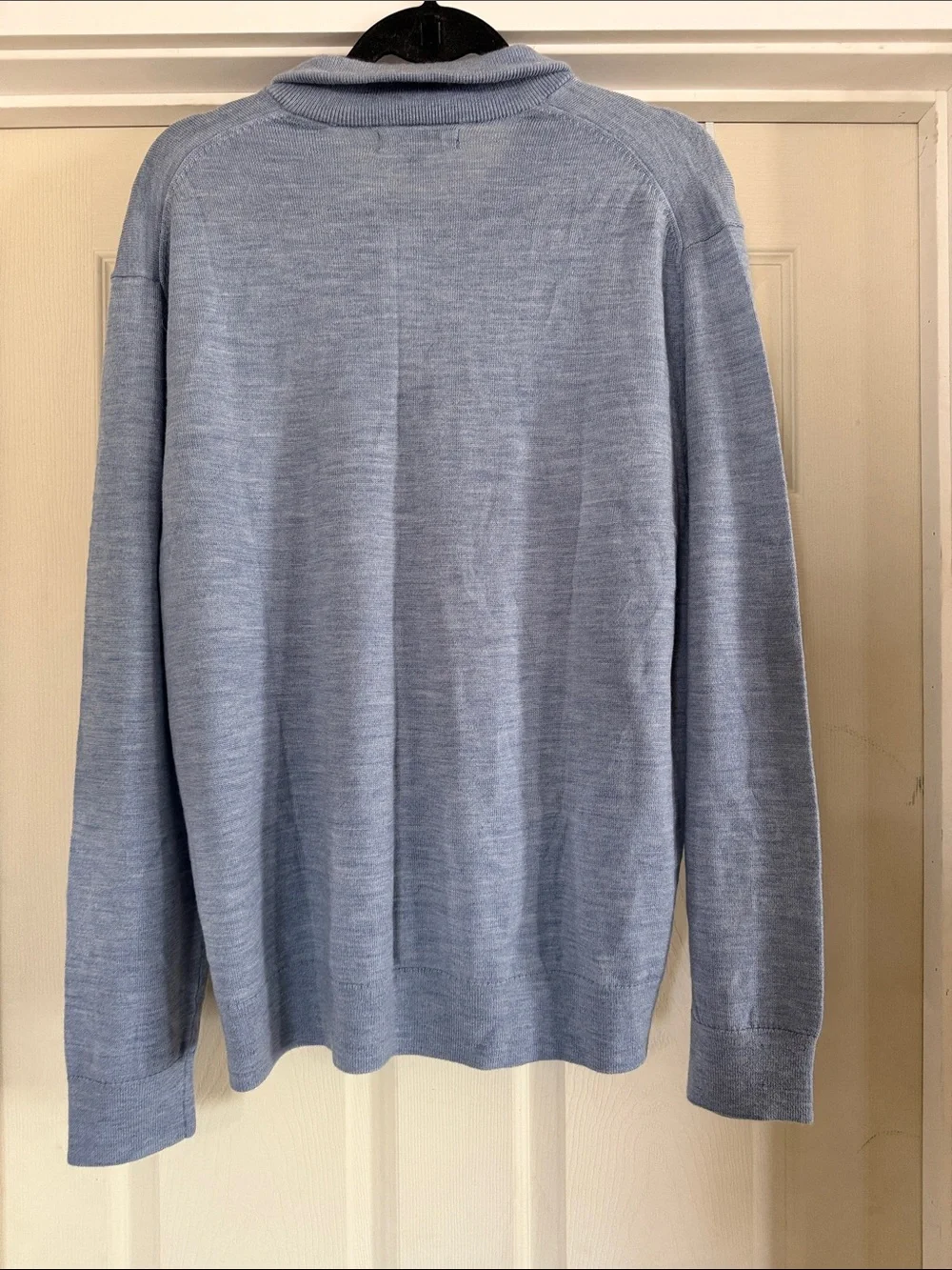 Banana Republic‎ Men’s Merino Wool Blue Quarter-Zip Sweater XL